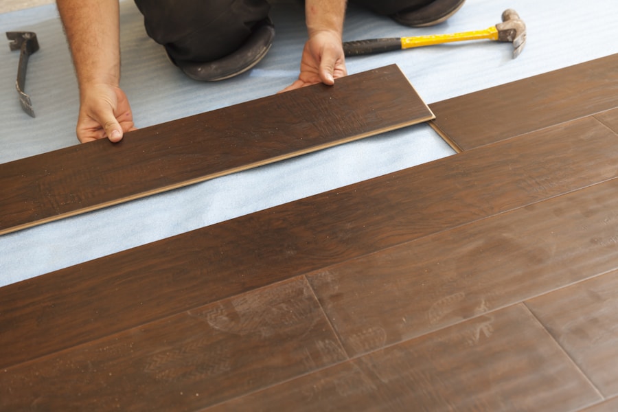 LVP flooring installation